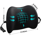 Lumbar Support Pillow for Office Chair, Car Lumbar Pillow Lower Back Pain Relief, Memory Foam Back Cushion with 4D Mesh Cover and Adjustable Straps, Ergonomic Chair Back Pillow for Car,Bed, Gaming