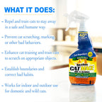 Nature's MACE Cat Repellent 40oz Concentrate/Treats 15,000 Sq. Ft. / Keep Cats Out of Your Lawn and Garden/Train Your Cat to Stay Out of Bushes/Safe to use Around Children & Plants