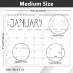 Wall Calendar 2026, 2026-2027 Calendar Wall from Jun. 2026 to May 2027, 14" X 11" Paper Monthly Planner Wall Hanging Calendar with Thick Paper for Office Home Planning & Organizing