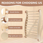 TOLHYUN 2PCS Sauna Backrest Sauna Accessories Wooden Slip-Resistant Non-Toxic Comfortable S-Shape Design Sauna Chair with Back, Sauna Accessories for Any Barrel or Infrared Sauna