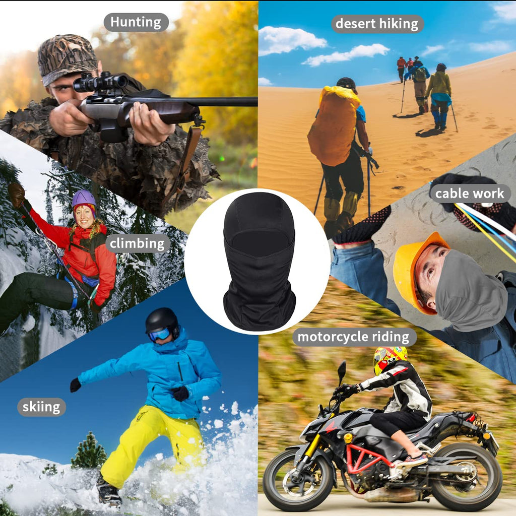 Ski Mask for Men Women, Balaclava Face Mask, Shiesty Mask UV Protector Lightweight for Motorcycle Snowboard Black