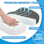 TushGuard Back&Seat Cushion, Car Seat Office Chair Cushions, Sciatica & Back Coccyx Tailbone Discomfort Easing Chair Pad, Memory Foam Lumbar Support Pillow for Desk, Wheelchair, Driving (Grey)