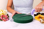 FLOFARE Floral Foam Round Blocks for Flower Arrangements, Green Florist Flower Foam for Fresh & Artificial Flowers, Wedding & Party Décor (Large 9.8)