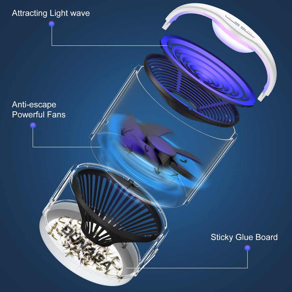 Fly Traps Indoor, Fruit Fly Traps, Gnat Traps, Mosquito Traps, Insect Traps Indoor with 10 Sticky Glue Boards, White