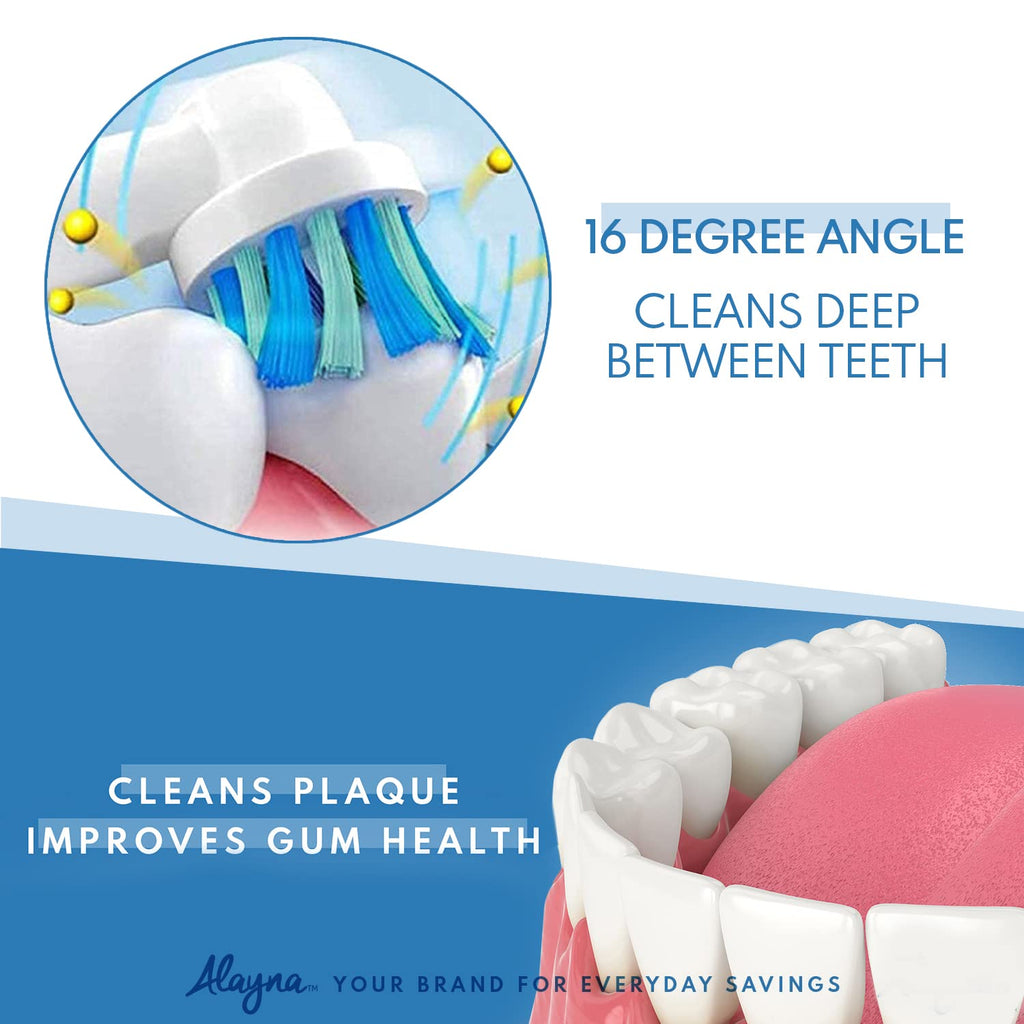 Replacement Brush Heads for Oral B- Pack of 20 Cross Generic Electric Toothbrush Heads for Oralb Braun- Crossact Toothbrushes Compatible with Most Oral-B Bases- Quality Action Bristles