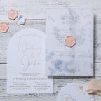UNIQOOO Wax Seal Stickers - Eucalyptus Wedding Invitation Envelope Seal Stickers, 50 Pcs Self- Adhesive Blush Pink Stickers, Perfect for Invitation, Christmas, Gift Wrapping, Party