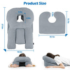 HOMCA Face Down Pillow After Eye Surgery - Home Massage Pillow Face Down for Bed Stomach Sleeping Pillow, BBL Pillow After Surgery with CertiPUR-US Certified Shredded Memory Foam