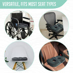 Cushy Tushy Foldable Sit Bone Seat Cushion - for Sit Bone Pain, Hip, Butt, Ischial Tuberosity, Hamstrings, and Sciatica Pain Relief - for Home, Office, and Driving…