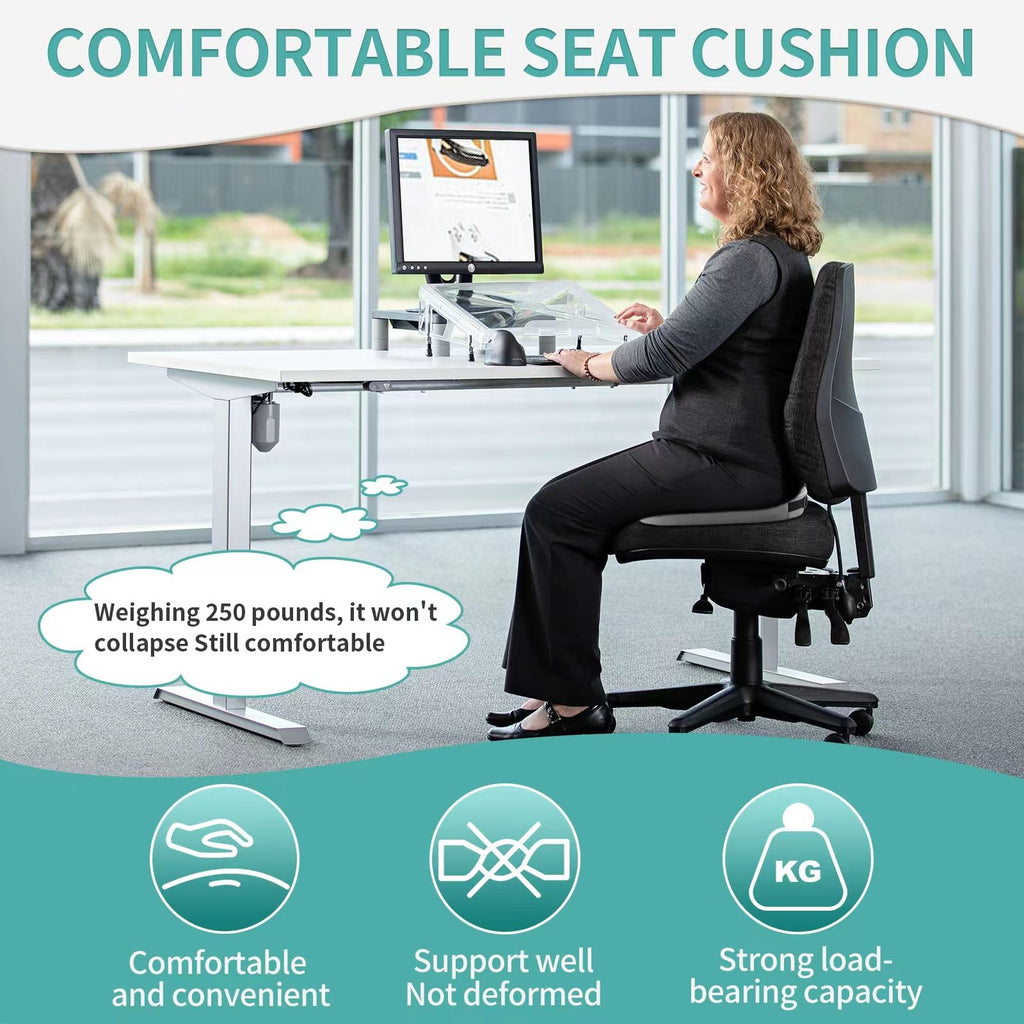 Bisiesa Orthopedic Gel Foam Seat Cushion for Sciatica & Butt Pain Relief - Donut Design Pillow for Office Chair, Car, Long Driving Sitting Support After Use