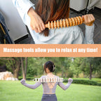 HEETHYCOOL Lymphatic Drainage Massager Wood Therapy Massage Tools Maderoterapia Kit Back Massage Roller Stick Neck Massage Roller Set Guasha for Body Sculpting, Cellulite Massager Stomach Massager