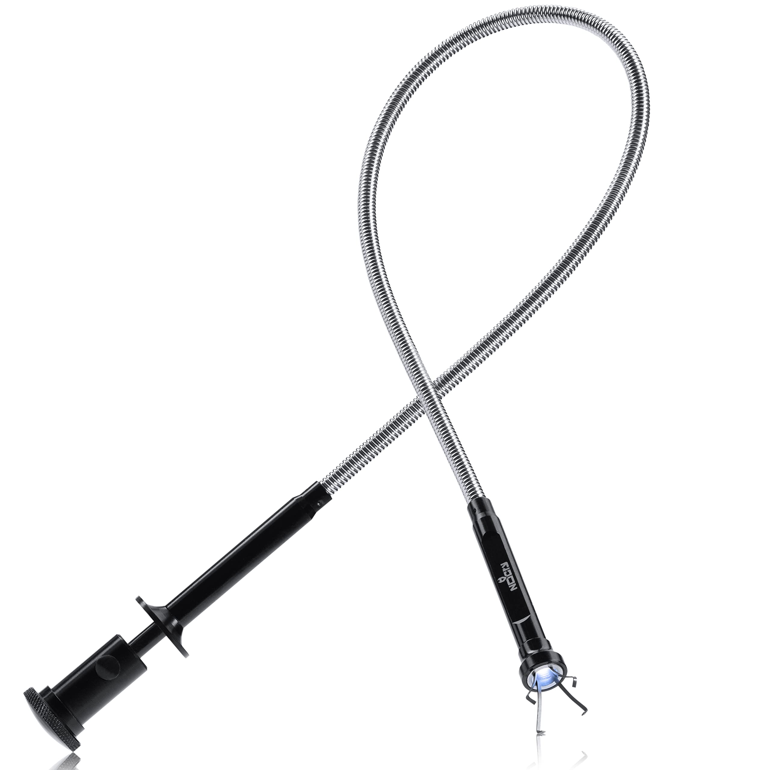 Magnetic Flexible Claw Grabber Pickup Tool with Bright LED Light - 27.7in Long Magnetic Pickup Tool, Retractable Claw Grabbing Tool, Magnetic Grabber Tool with 5lb Pull Strength Pick Up Tool
