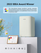 AstroAI Mini Fridge 2.0 Gen, 6 Liter/8 Cans Makeup Skincare Fridge 110V AC/ 12V DC Portable Thermoelectric Cooler and Warmer Little Tiny Fridge for Bedroom, Cosmetics, Christmas (Beige)