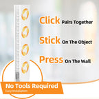 SummerBrite Picture Hanging Strips 80 Strips, Damage Free Removal, Wall Poster Picture Hangers Without Nails, Sticky Hook & Loop Adhesive Strips for Poster/Picture/Home/Office, 40 Pairs/Medium, White