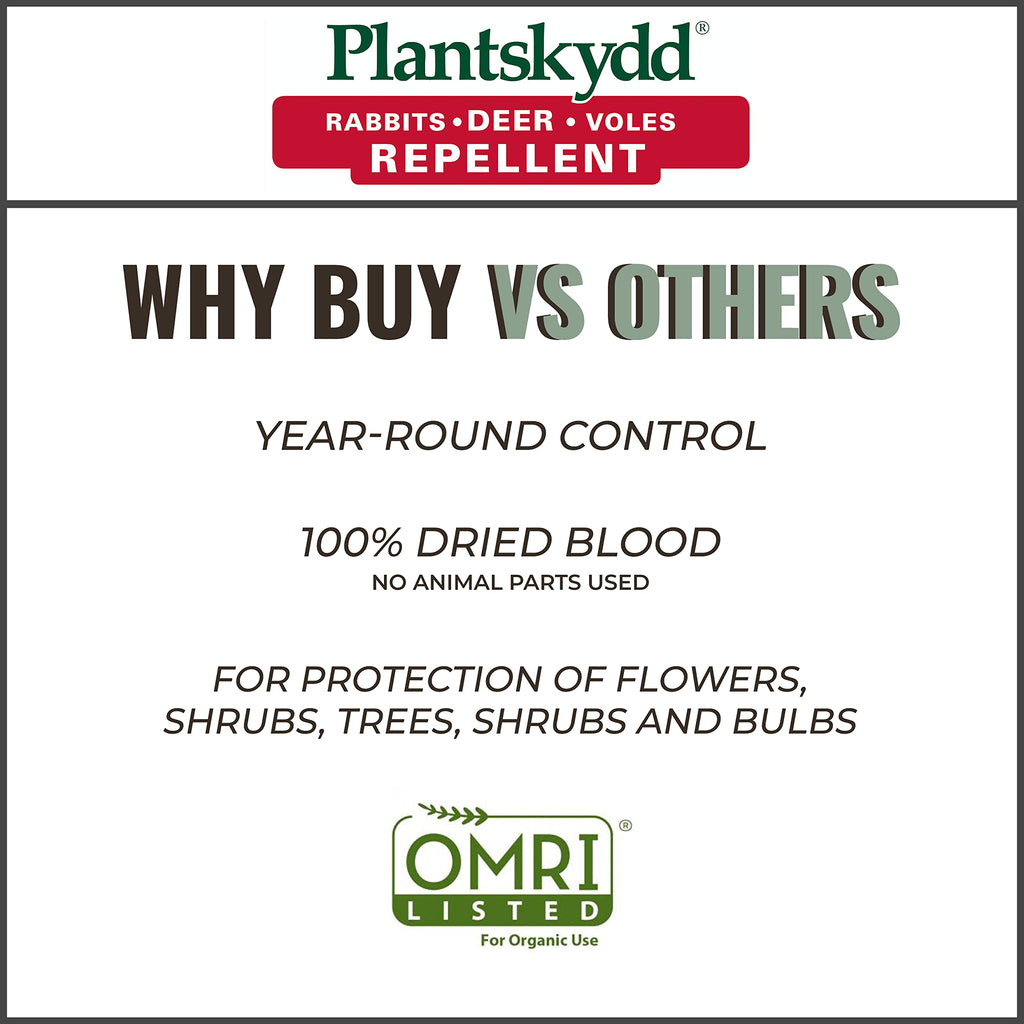 Plantskydd Animal Repellent - Repels Deer, Rabbits, Elk, Moose, Hares, Voles, Squirrels, Chipmunks and Other Herbivores; 8 LB Granular Shaker Jug (PS-VRD-8)