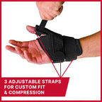 MUELLER Sports Medicine Adjust-to-Fit Thumb Stabilizer, Spica Spint, Thumb Pain Relief Brace for Men and Women, Ideal for De Quervain's Tenosynovitis, Arthritis, Sprains, Fits Right or Left, Black, One Size