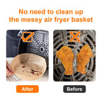 SIUDANGKA 200 Pcs Air Fryer Liners - Disposable Parchment Paper Sheets for Ninja Air Fryer AF101 & AF150 XL