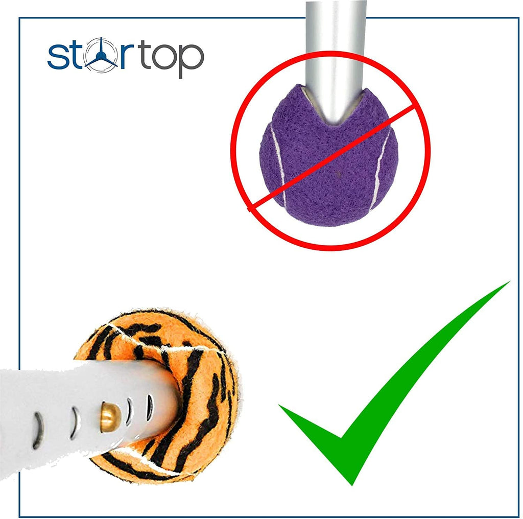 STARTOP Deluxe Pre Cut Walker Tennis Ball Glides - Walkers Legs Universal Precut Glide Balls, Accessories Gifts for Elderly Seniors or Medical Rehab (Leopard)