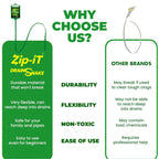The original Zip-It Hair Clog Remover 25-inch Overall Length Drain Snake Cleaner (3-Pack), Unclog Your Sink, Shower, & Tub Drain In Seconds – Non-toxic, Made in the USA