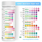 Water Testing Kits for Drinking Water: 125 Strips 16 in 1 Well and Drinking Water Test Kit, TESPERT Water Test Strips with Hardness, pH, Lead, Iron, Copper, Chlorine, and More