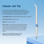 FREEFEEL Replacement Heads for Waterpik Water Flosser (6 Classic Jet Tips)