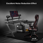 Office Hard Floor Mat 63" x 51" Multi-Purpose for Desk, Hardwood Floors, Non-Toxic PVC Protector Chair Mat for Home, Updated Version (Black)