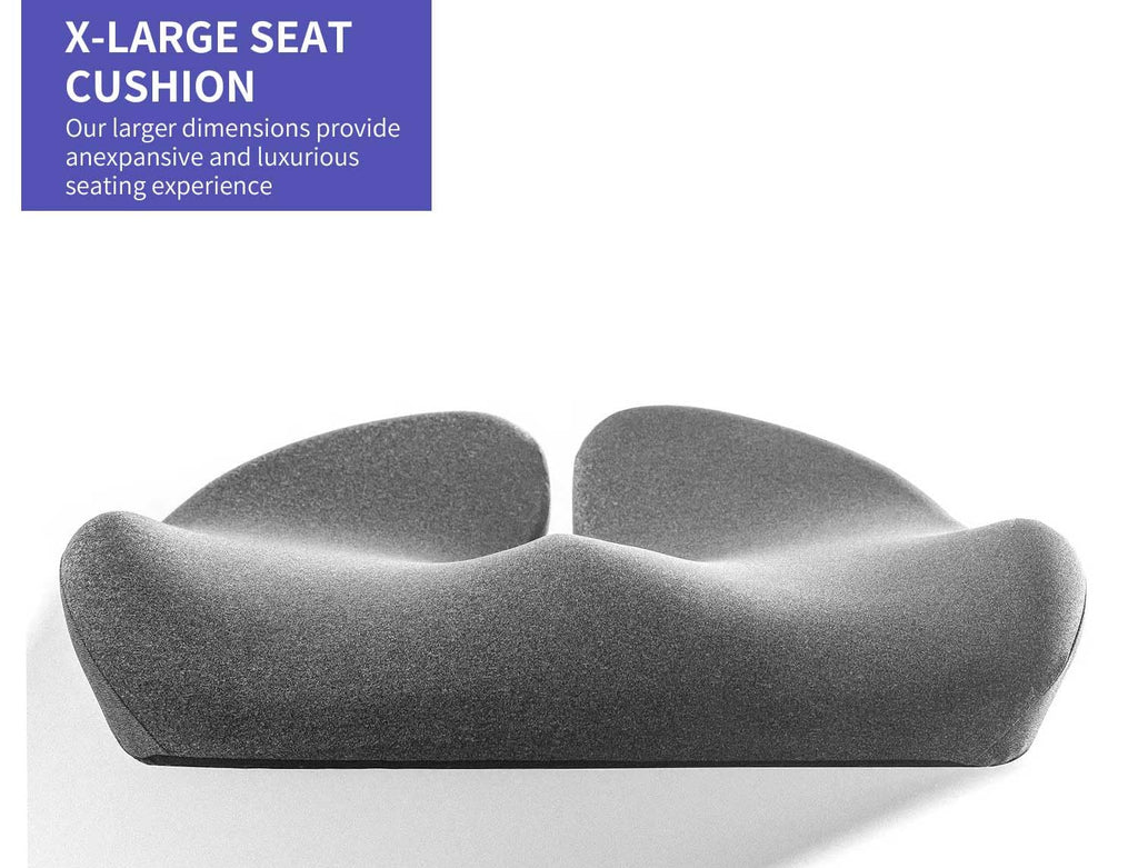 Pubemy SupremeComfort X-Large Gel Infused High Density Foam Seat Cushion for Office Chair, Kitchen Chair, Car Seats- Elevate Your Seating Experience -Pressure Sore and Tailbone Pain Relief