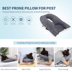 Face Down Pillow for Sleeping, Prone Pillow for Vitrectomy or Retinal Surgery, Adjustable Height Prone Prone Pillow Face Down Sleep, Retina Lying Pillow Eye Surgery Recovery (Square Black)