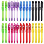 SCStyle Invisible Ink Pen 28Pcs with UV Light Magic Marker for Secret Messages, Writing Information for Birthdays, Easter, Halloween, Christmas Gifts for Students