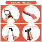 6 Pcs Grabber Tool for Elderly Foldable Trash Picker 32 Inch Extra Long Litter Stick Lightweight Handy Claw Grabber for Arm Extension Garbage Gripper Trash Pick up Litter Picker Garden Nabber (Orange)