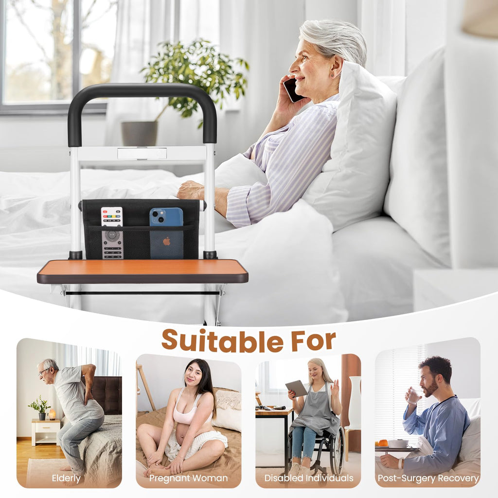 ONLYCARE Bed Rails for Elderly Adults Safety with Motion Sensor Light, Height Adjustable Bed Assist Rail with Storage Bag & Foldable Desk, FSA or HSA Eligible, Fit King, Queen, Full, Twin