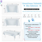 QueenDream Sequin Tablecloth 60x102 Inch Silver Tablecloth Christmas Glitter Tablecloth 6ft for Baby Shower Party Christmas Decorations