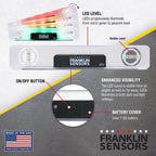 Franklin Sensors Light Level, Turns Green When Level, Digital/Electronic, 12-inch Magnetic Torpedo Leveler, Vertical and Horizontal Leveling Tool with 2 Bubble Vials, Made in the USA