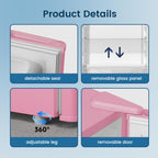 BANGSON Mini Fridge with Freezer, 3.2Cu.Ft, Single Door Small Refrigerator, Energy-efficient, Low Noise, Mini fridge for Bedroom Dorm and Office, Pink
