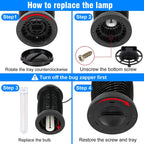 Hodiax 24W Bug Zapper Replacement Light Bulb for Select Stinger Models, 4-Pin Base Tube, Electric Fly Exterminator (2, Purple)