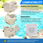 Sanyasi 070387 Strainer Basket Replacement for Pentair Whisperflo Intelliflo Pool Pump Basket, Replace 91110040 B-199 B199 Pool Filter Basket