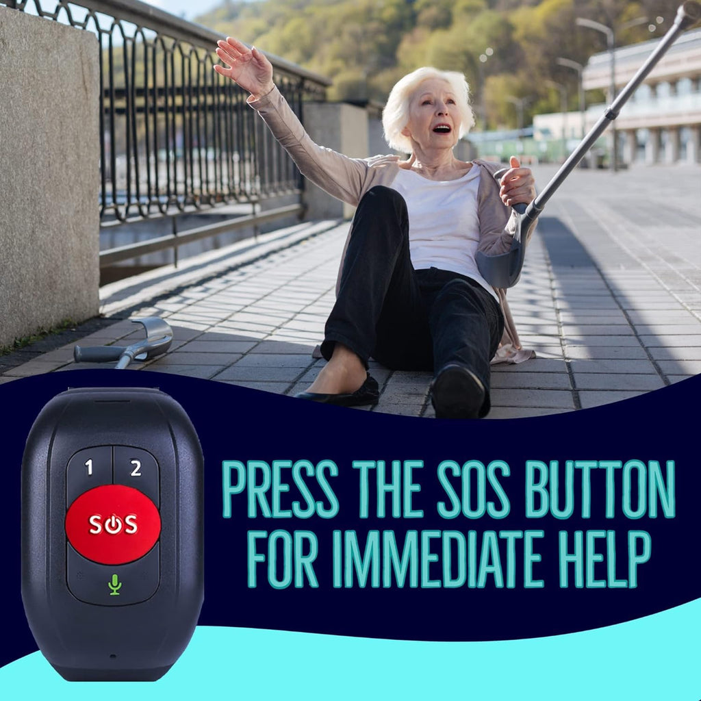 SecuLife SecuLife SOS Wristband Life Saving Alert System, Fall Alert Monitoring, SOS Emergency Call Button with Speakerphone, Elderly GPS Tracking, Seniors, Dementia, Alzheimer