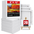 20 Pack Canvases for Painting with 8x10, Painting Canvas for Oil & Acrylic Paint.