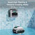 (2026 Upgrade) WYBOT C1 Pool Robot Vacuum for Inground Pools, 4-in-1 Cordless Robotic Pool Cleaner for Above Ground Pools up to 1,614 Sq.ft, Wall & Waterline Cleaning, 150-Min Runtime, APP Control