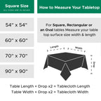 Biscaynebay Textured Fabric Christmas Square Table Cloth 70x70 Inch, Red Water Resistant Spill Proof Tablecloths for Dining, Kitchen, Wedding and Parties, Machine Washable