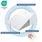 COOLBEBE Bed Wedge Pillow for Sleeping,12Inch Elevated Wedge Pillow for Sleep Apnea, 12" Foam Wedge Triangle Pad for Acid Reflux, Gerd and Snoring - Breathable Air Layer Washable Cover