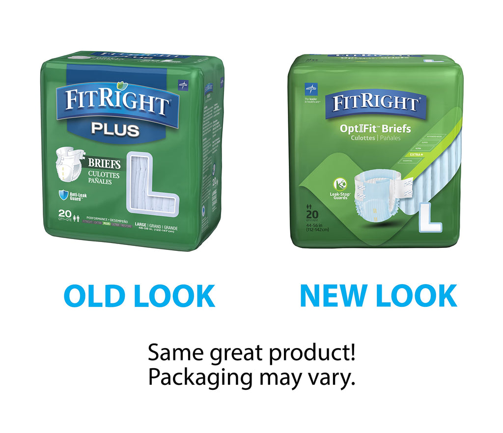MEDLINE FitRight Plus Briefs (Pack of 20)