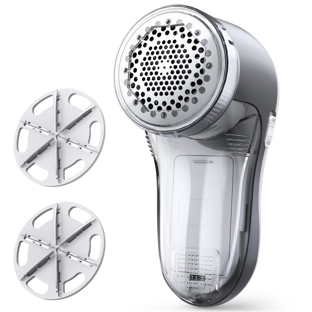 POPCHOSE Fabric Shaver, Lint Remover for Clothes, Battery Operated Lint Shaver with 6-Leaf Blades, Sweater Shavers to Remove Pilling for Clothing, Couch, Furniture, Fuzz, Lint Ball, Pillings