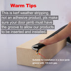 40 Feet Door Weather Stripping, Kerf Weather Stripping for Doors with Groove, Kerf Door Seal for Large Gap and Easy Installation(40, Brown)