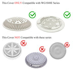 WG1048E White Pool Main Drain Cover Replacement Compatible with WG1048E for Suction and Dual Outlet Cover Replacement for Pools