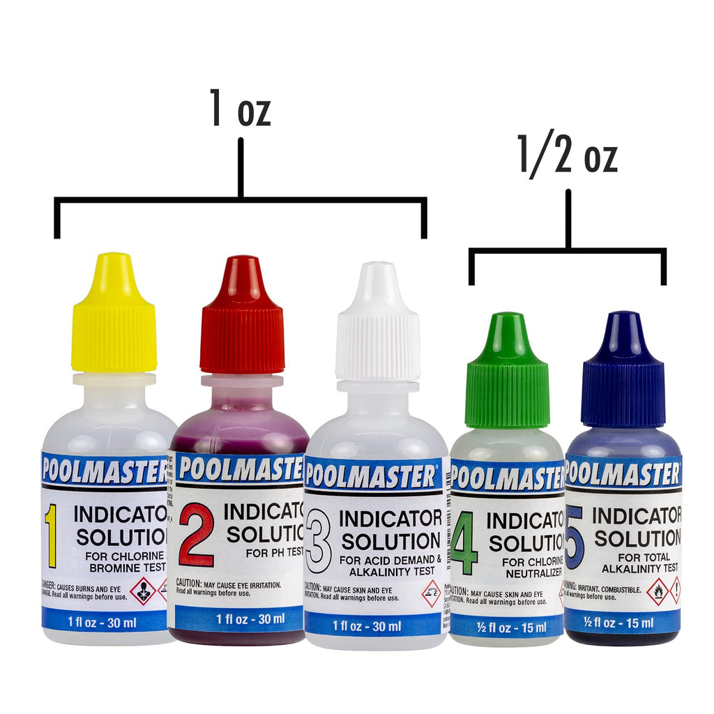 Poolmaster 22270 5-Way Swimming Pool or Spa Water Chemistry Test Kit with Case, Premier Collection