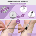 ChangWanna Bracelet Helper Tool Hook - Pretty Bracelet Helper to Put on Yourself, Easy Jewelry Wearing Tool Aid Assistance, Metal Bracelet Buddy Fastening Helper Fastener Necklace Clasp Helper Elderly