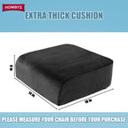 HOMBYS Extra Thick Seat Cushions for Office Chair,Adult Booster Seat for Car,Memory Foam Car Cushion for Height,Chair Cushions for Elderly Wheelchair,Desk Chair Seat Cushion (Black,18x14x6)