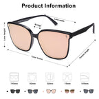 Sunglasses for Women Men Vintage Style Shades SJ2157,Black/Pink