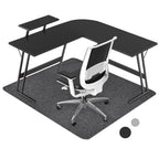 Placoot Office Chair Mat for Hardwood Floor, 55"x63" Large Size Computer Chair Mat, Desk Chair Mat, Large Anti-Slip Floor Protector for Home Office Dark Grey