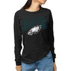 Junk Food Clothing x NFL - Philadelphia Eagles - Bold Logo - Unisex Adult Long Sleeve T-Shirt for Men and Women - Size Medium